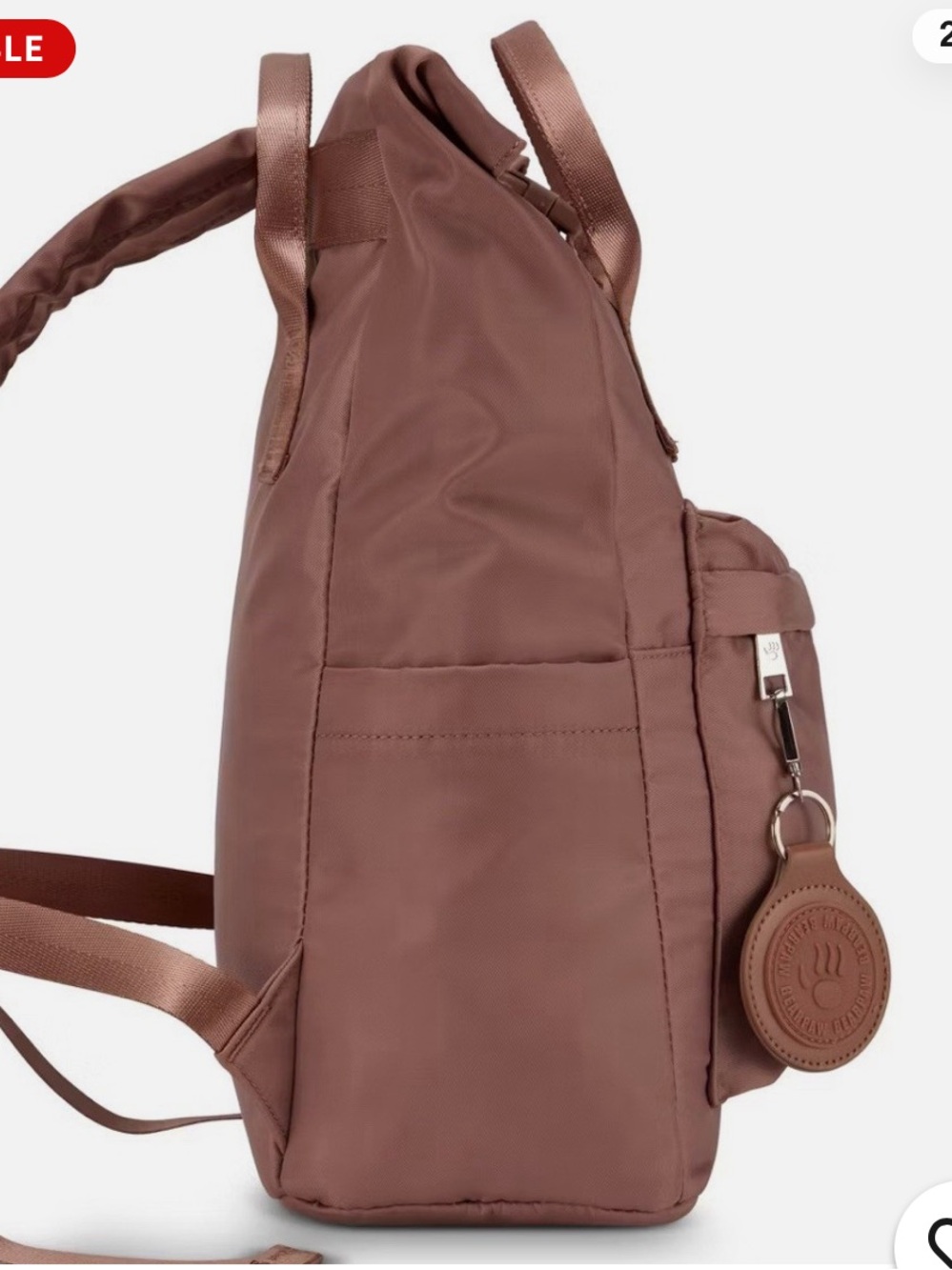 BearPaw Roll-Top Backpack in Dusty Rose NWT